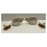 4 Vtg Ceramic Angel Wings & Cherub Angels