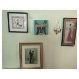 Art on wall in living room