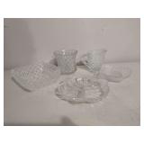Group of pressed glass items