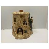 Vintage Tree Stump House Cookie Jar
