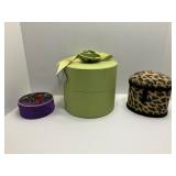 Lot of 3 Various Decorative Storage Containers