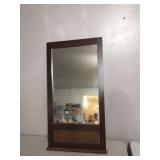 Wood framed mirror