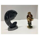 Marble Religious Sculpture & Boydï¿½s Bear Figurine