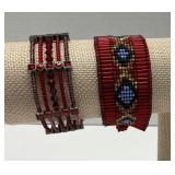 Lot of 2 Mexican Style Beaded Bracelets