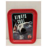Polar Bear Coca-Cola metal tray