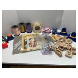 Lot of Paper Punches, Stencils, Ribbon, Tape