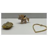 Lot of 3 Gold Toned Pendants