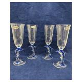 Cristol D'Arques Dolphin stemware glasses