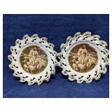 Lot of 2 'Good Shepherd' decorative plate