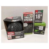 Lot of 4 bicycle tubes & tires
