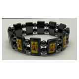 Club America Soccer Team Hematite Stone Bracelet