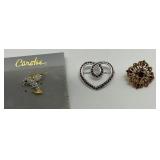 Lot of 3 Brooches /Pins