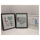 Lot of 3 framed art prints