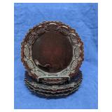 Lot of 4 Ruby Red plates 7'