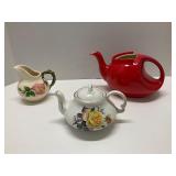 2 Teapots &  Creamer
