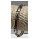 Vtg. Brighton Metal Silver/Gold 2 Tone Bangle