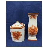 National Silver Co. porcelain ginger jar & vase