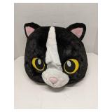 Sazac plush black cat mascot head costume