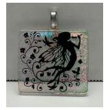 Fairy Dichroic Fused Glass Pendant