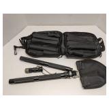 Portable folding shovel in carry bag - appears new