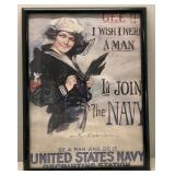 I Wish I Were A Man Iï¿½d Join The Navy Poster