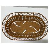 1970ï¿½s. Terierife Lace Weaved Raffle Basket