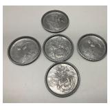 5 MCM Everlast Forged Aluminum Coasters