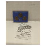 Set of Susan B. Anthony Dollar Coins 1979 P, D, S