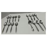 Mixed Groups of mostly Stainless Steel Teaspoons