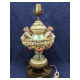 Italian Capodimonte porcelain lamp