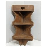 Vintage wood corner shelf