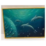 Ronald T Beller  'Ghost Dolphins ' Painting