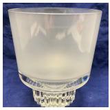 Frosted 6 1/2 ' Vase  with Pleated Foot