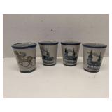 (4) Louisville Stoneware Kentucky Derby Cups