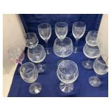 Lot of 12 various sizes Goblets/Wine Glasses
