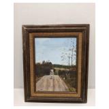 Vintage framed oil on canvas signed Karen Bay