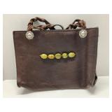 Leather Handbag  Appears to be Green Turquoise