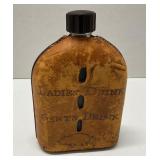 Vtg.  Small Flask wrapped in Leather