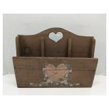 Farmhouse-style wooden letter rack