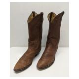 Vintage brown leather cowboy boots size 7.5M, USA