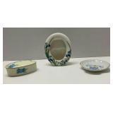 Vanity Set of Three Floral Items