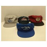 Lot of 4 made in USA baseball caps