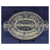 Anchor Hocking Stars and Bars divided relish dish