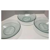 3 Authentic100% Recycled Glass Serving Bowls