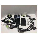 5 Cell Phones Untested & Misc. Power Cords