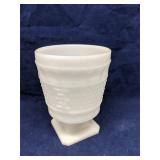 Napco Milk Glass Hobnail Pedestal Vase