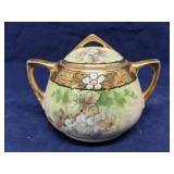 D&EG Royal Austria hand painted sugar bowl