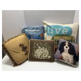 Lot of 5 Throw Pillows