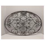 Victorian-style oval metal wall decor