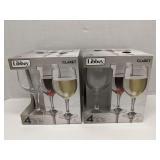 2 boxes Libby Claret Goblet Glasses sets